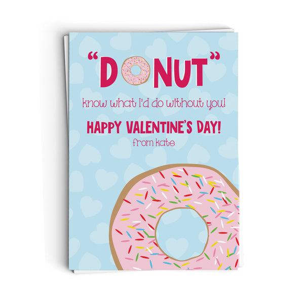Donut Know What I'd Do Valentine's Cards