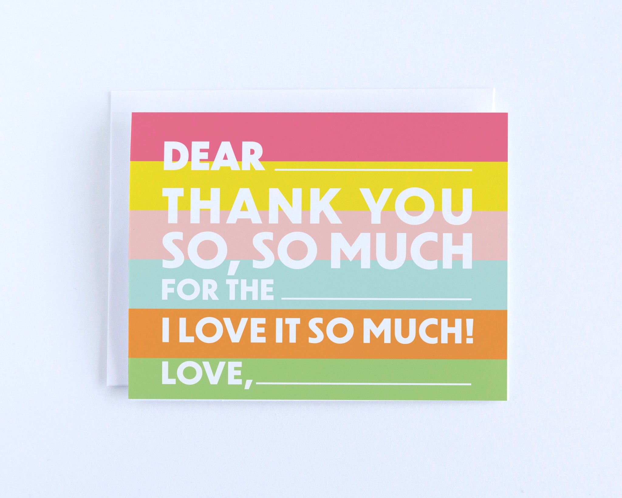 Bold Stripe Fill-in-the-Blank Thank You Cards