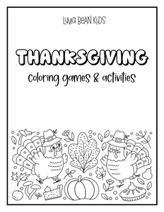 LBK Thanksgiving Activities Printable Bundle
