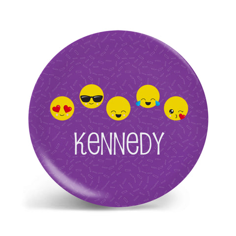 Purple Emoji Plate