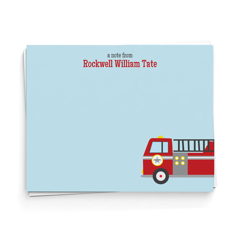 Fire Truck Note Cards