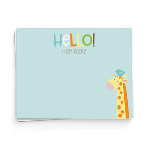 Hello! Giraffe Note Cards