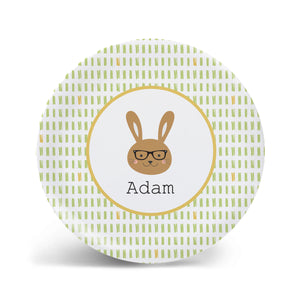 Hipster Bunny Plate
