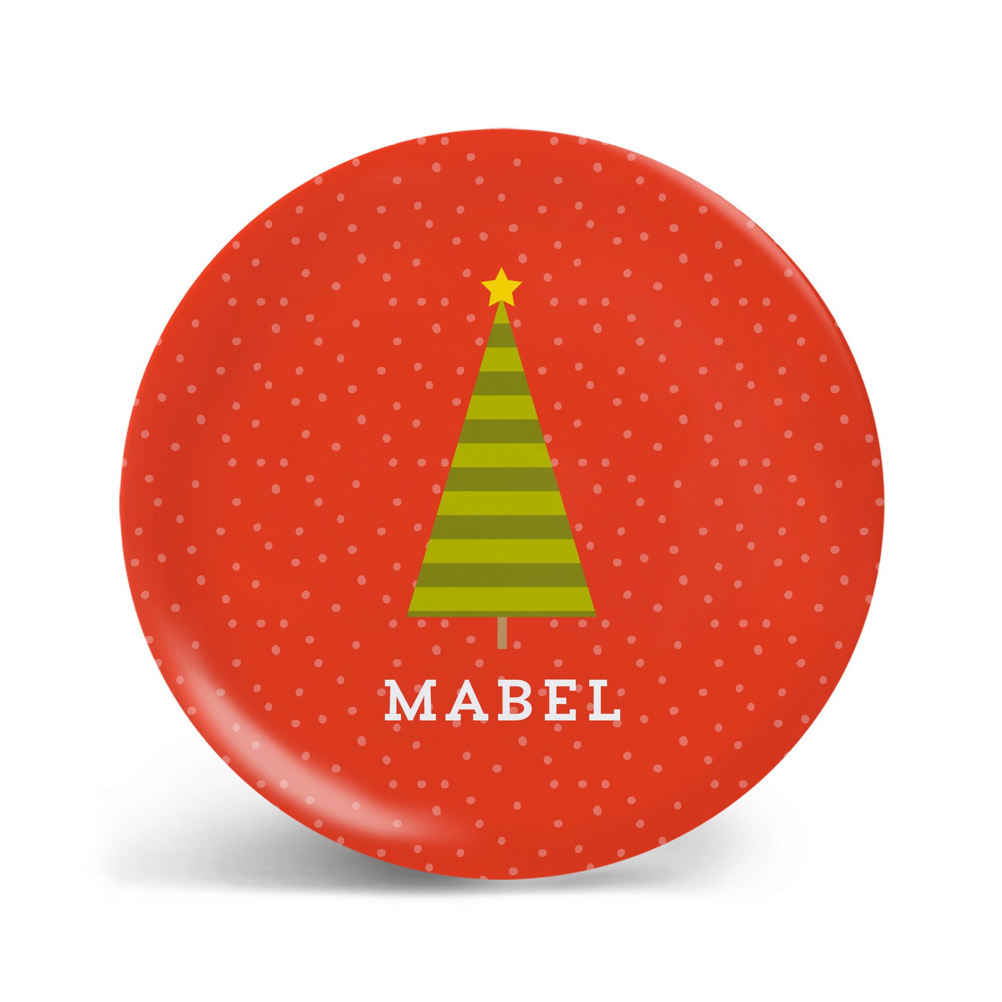 Mod Christmas Tree Personalized Plate