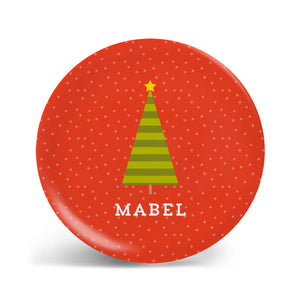 Mod Christmas Tree Personalized Plate