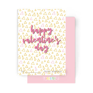 Mod Triangles Tween Valentine's Cards