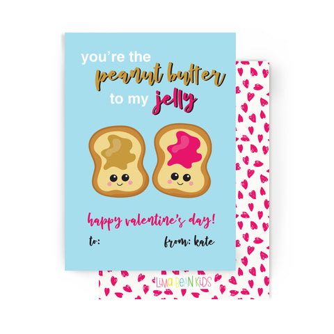 Peanut Butter & Jelly Valentine's Cards