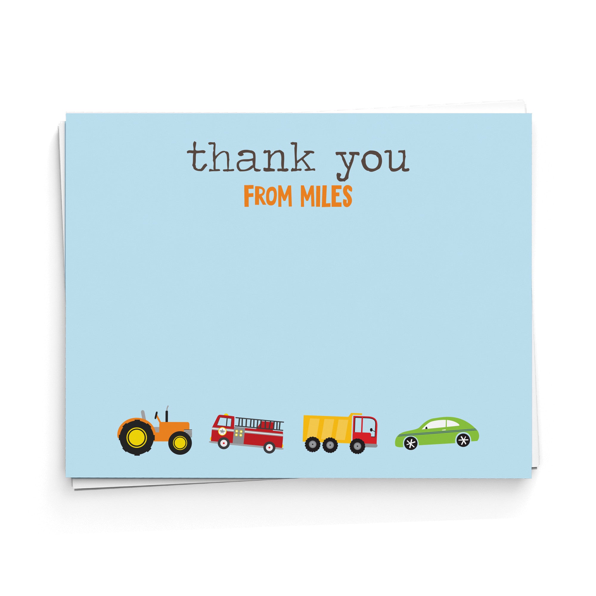 Transportation Thank You Note Cards