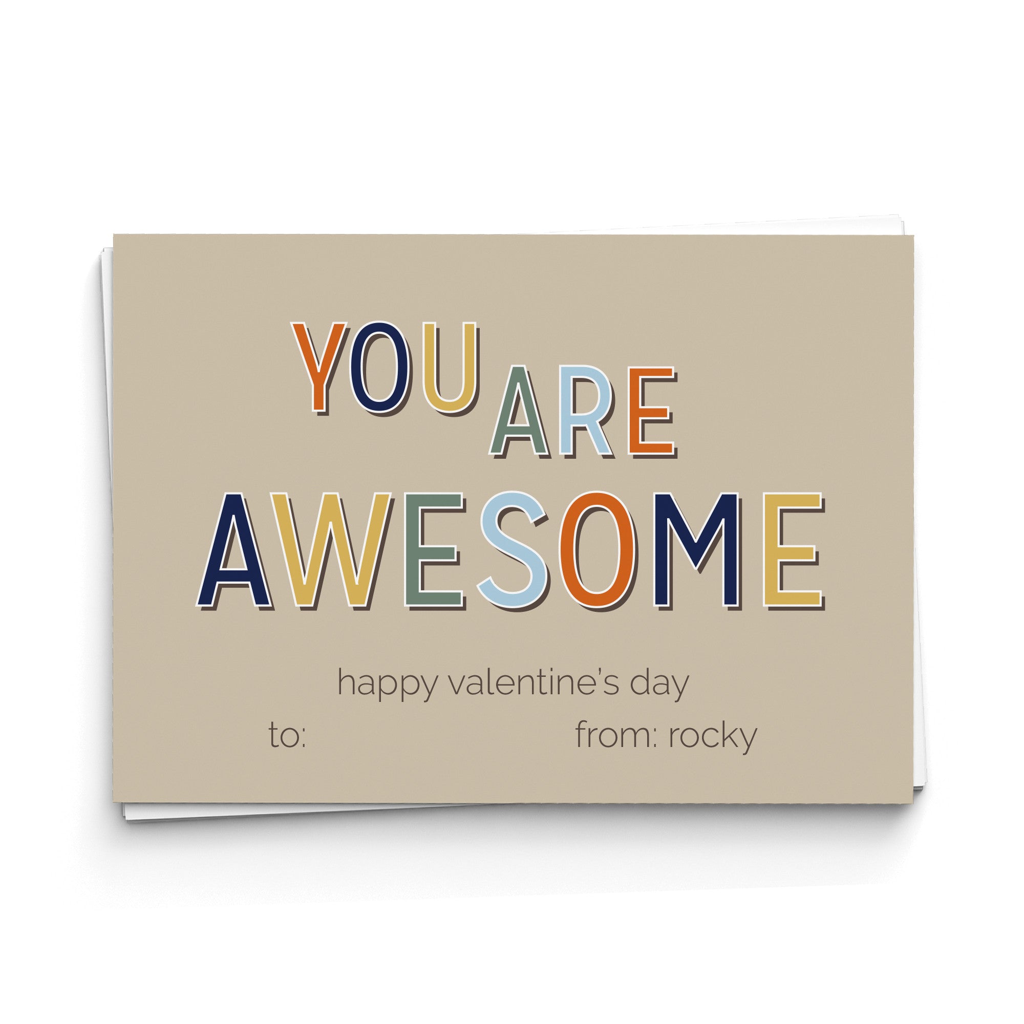 You Are Awesome Valentine's Cards