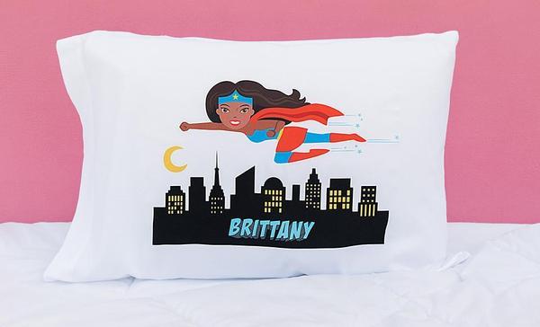 Flying Super Girl Pillowcase