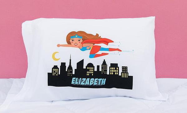 Flying Super Girl Pillowcase