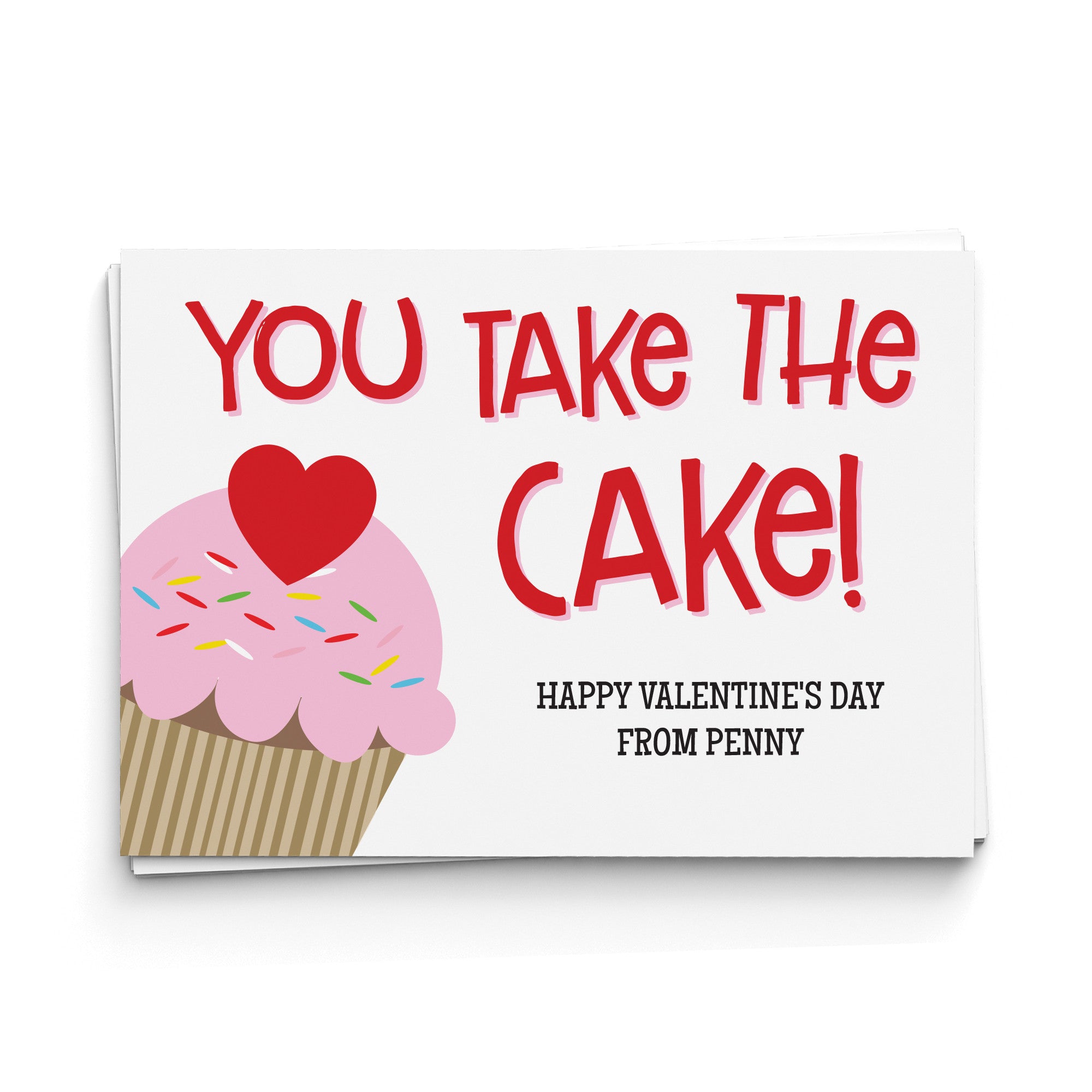 You Take the Cake! Valentine's Cards