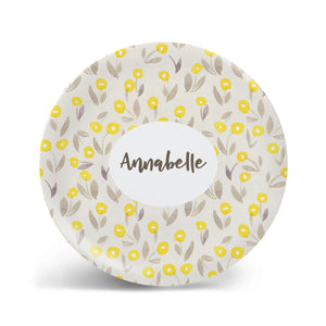 Watercolor Florals - Yellow Plate